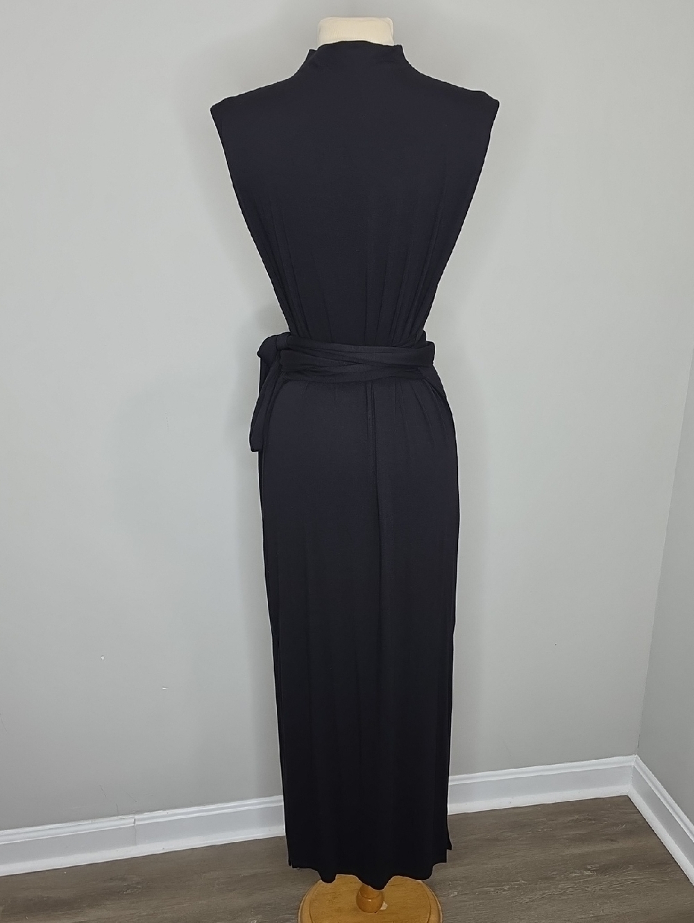 Modern Citizen Eden Sleeveless Tie-Front Dress Small Black Elegant - Picture 8 of 9